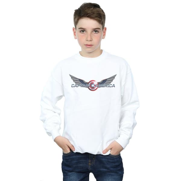 Marvel Pojkar Falcon And The Winter Soldier Captain America Logo Sweatshirt