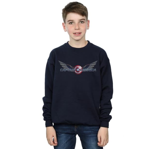 Marvel Pojkar Falcon And The Winter Soldier Captain America Logo Sweatshirt
