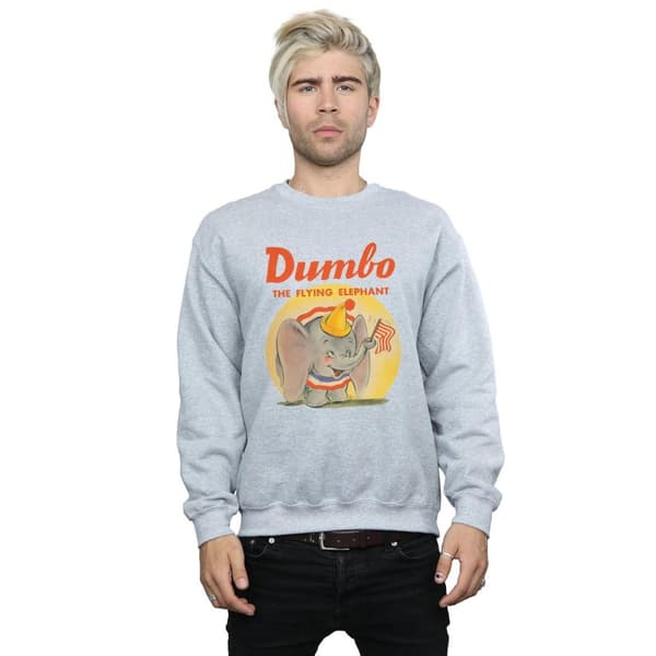 Disney Mens Dumbo Flying Elephant Sweatshirt