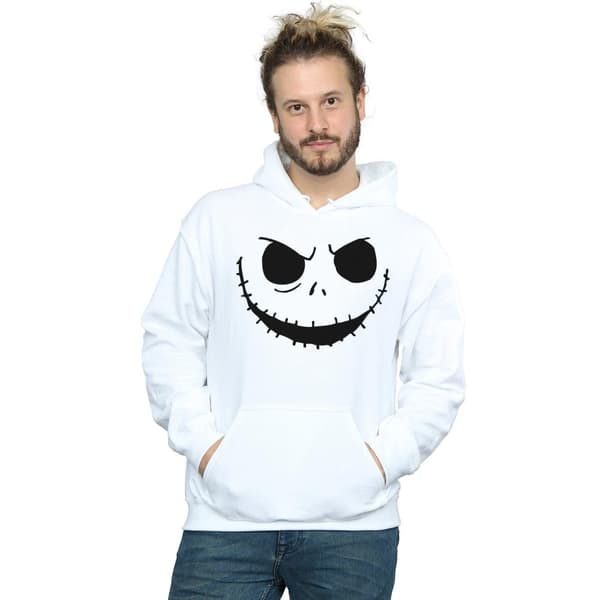 Disney Mens Nightmare Before Christmas Jack´s Face Bold Hoodie