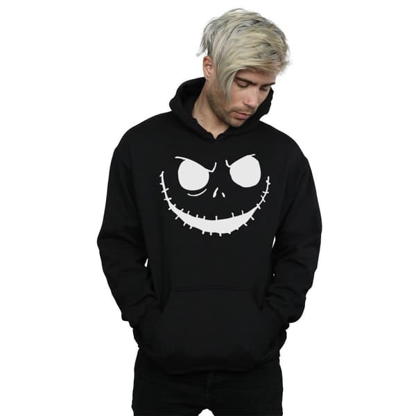 Disney Mens Nightmare Before Christmas Jack´s Face Bold Hoodie