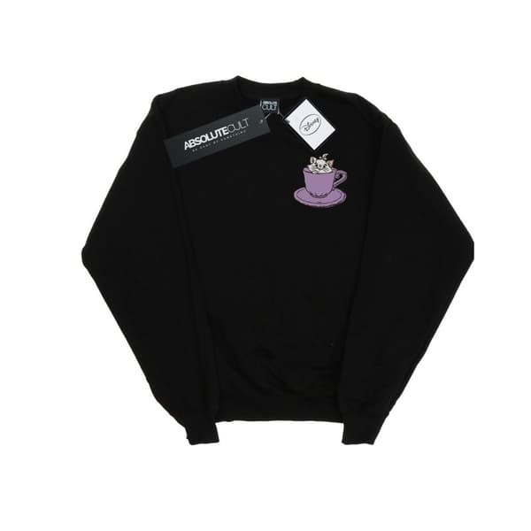 Disney Mens Aristocats Marie In Cup Breast Print Sweatshirt