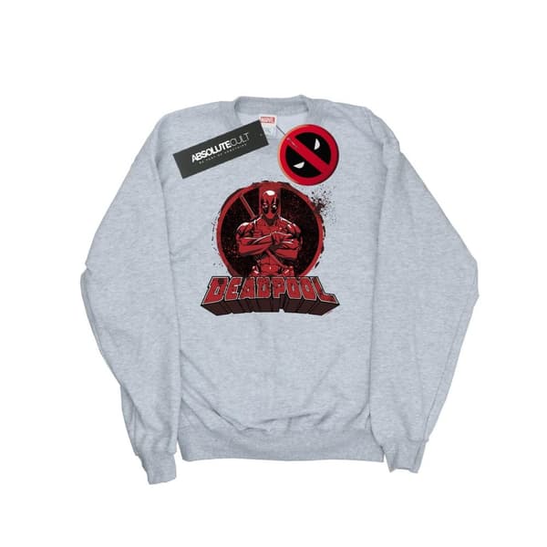 Marvel Womens/Ladies Deadpool Crossed Arms Logo Sweatshirt