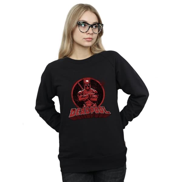 Marvel Womens/Ladies Deadpool Crossed Arms Logo Sweatshirt
