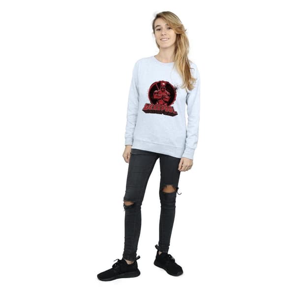 Marvel Womens/Ladies Deadpool Crossed Arms Logo Sweatshirt