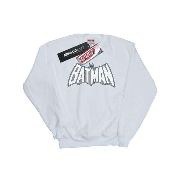 DC Comics Dam/Tjej Batman Retro Crackle Logo Sweatshirt