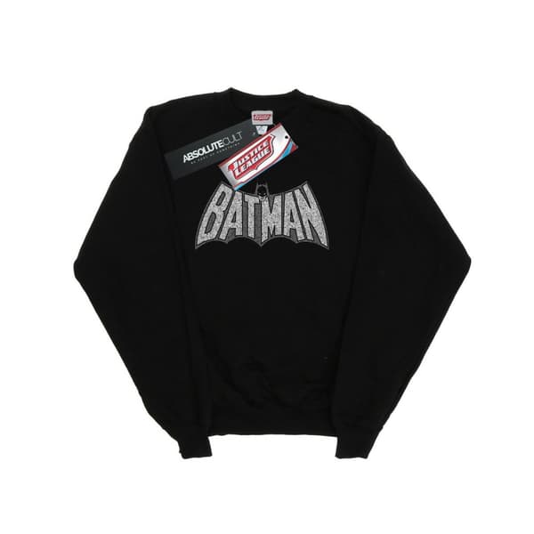 DC Comics Dam/Tjej Batman Retro Crackle Logo Sweatshirt