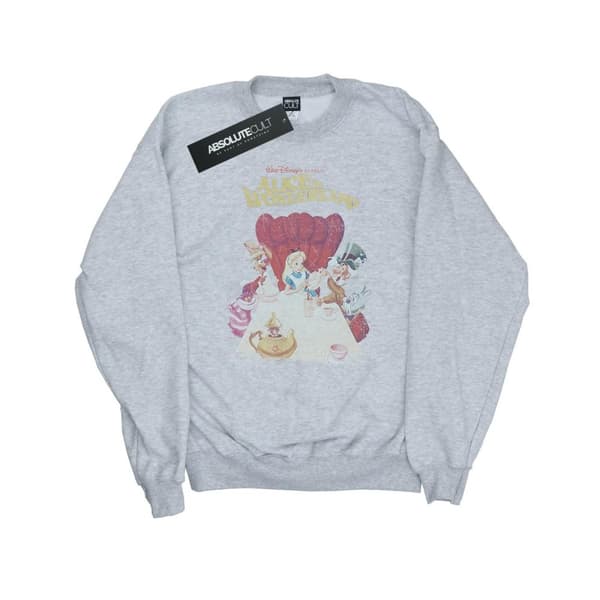 Disney Mens Alice In Wonderland Retro Poster Sweatshirt