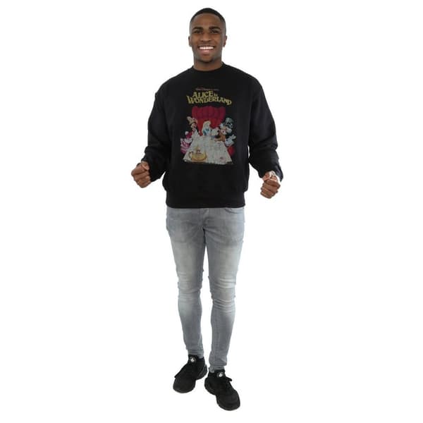 Disney Mens Alice In Wonderland Retro Poster Sweatshirt