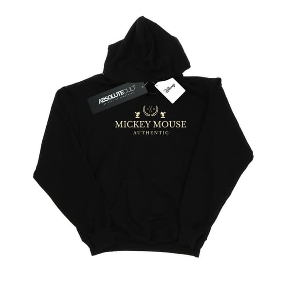 Disney Mens Mickey Mouse Authentic Hoodie Black S