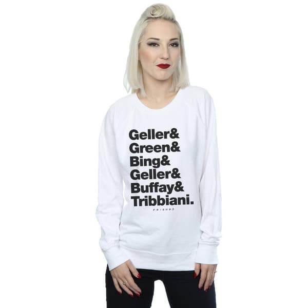 Friends Sweatshirt med efternamnstext för kvinnor/damer