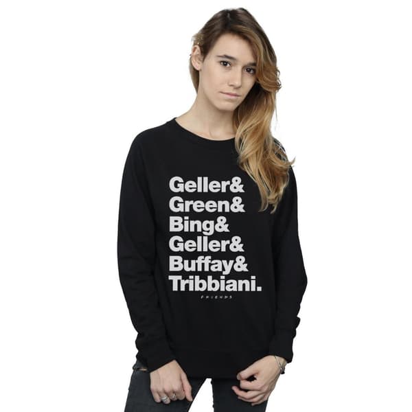 Friends Sweatshirt med efternamnstext för kvinnor/damer