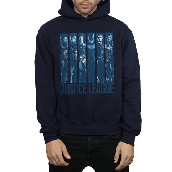 DC Comics Mens Justice League Movie Double Indigo Hoodie