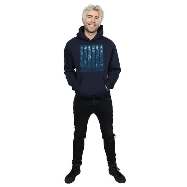 DC Comics Mens Justice League Movie Double Indigo Hoodie