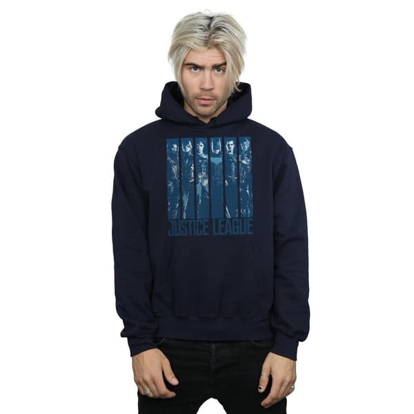 DC Comics Mens Justice League Movie Double Indigo Hoodie