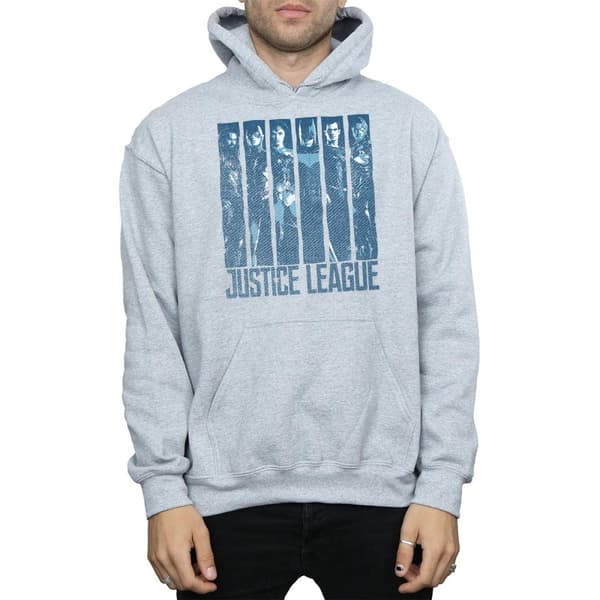 DC Comics Mens Justice League Movie Double Indigo Hoodie