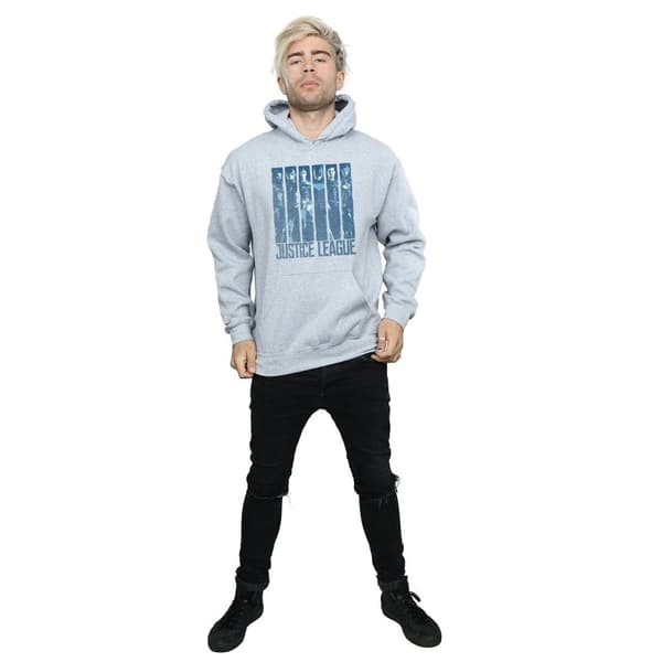 DC Comics Mens Justice League Movie Double Indigo Hoodie