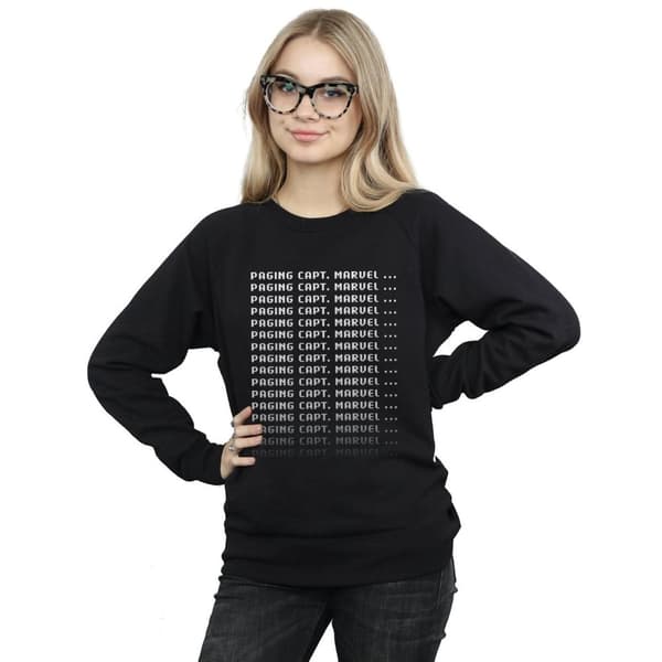 Marvel Womens/Ladies Captain Marvel Paging Captain Marvel Sweatshirt