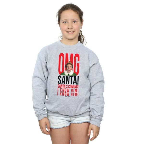 Elf Girls OMG Santa I Know Him Sweatshirt