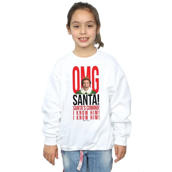 Elf Girls OMG Santa I Know Him Sweatshirt