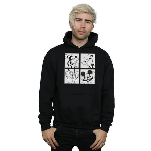 Disney Mens Mickey, Donald, Goofy And Pluto Boxed Hoodie