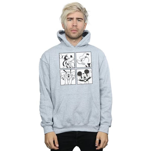 Disney Mens Mickey, Donald, Goofy And Pluto Boxed Hoodie