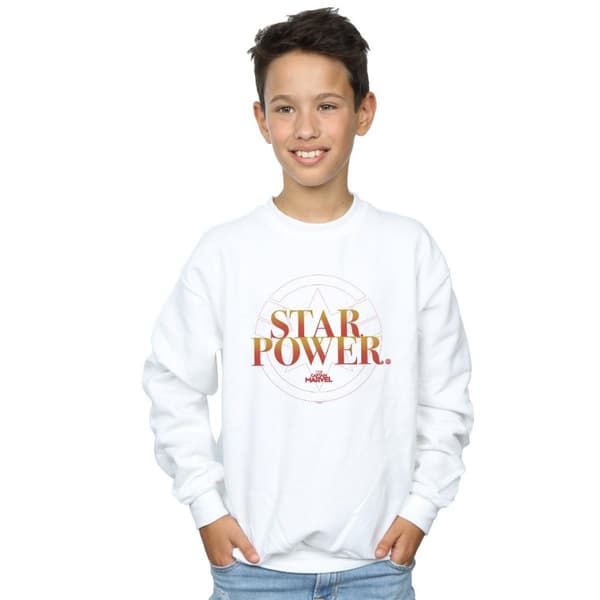 Marvel Boys Captain Marvel Star Power Sweatshirt