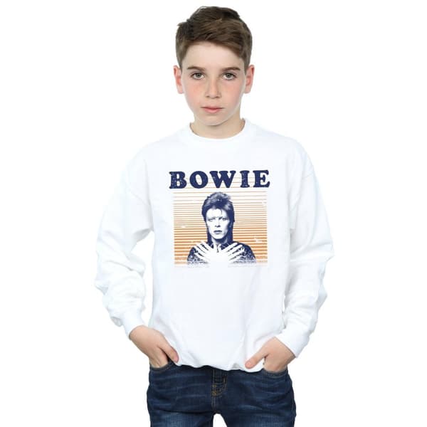 David Bowie Boys Orange Stripes Sweatshirt