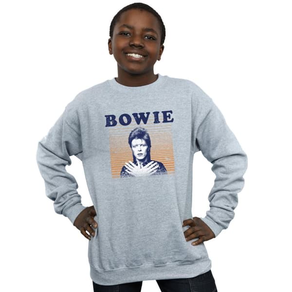 David Bowie Boys Orange Stripes Sweatshirt
