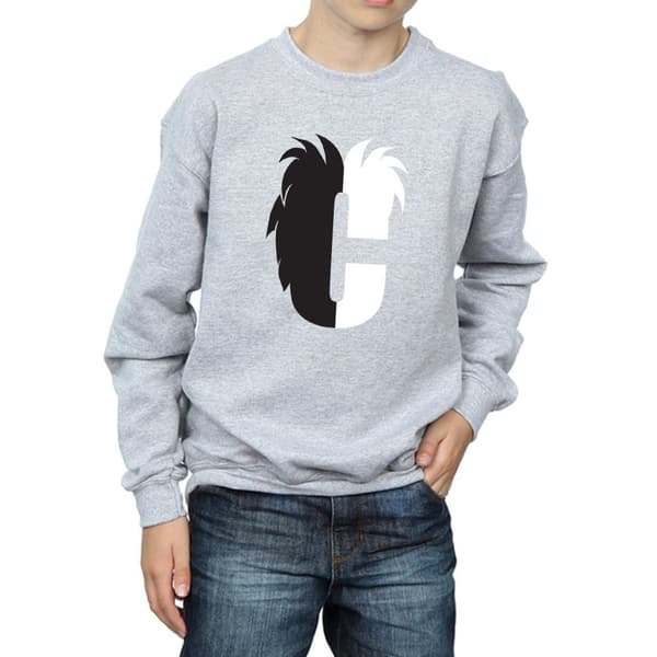 Disney Sweatshirt med alfabetet C för Cruella De Vil för pojkar