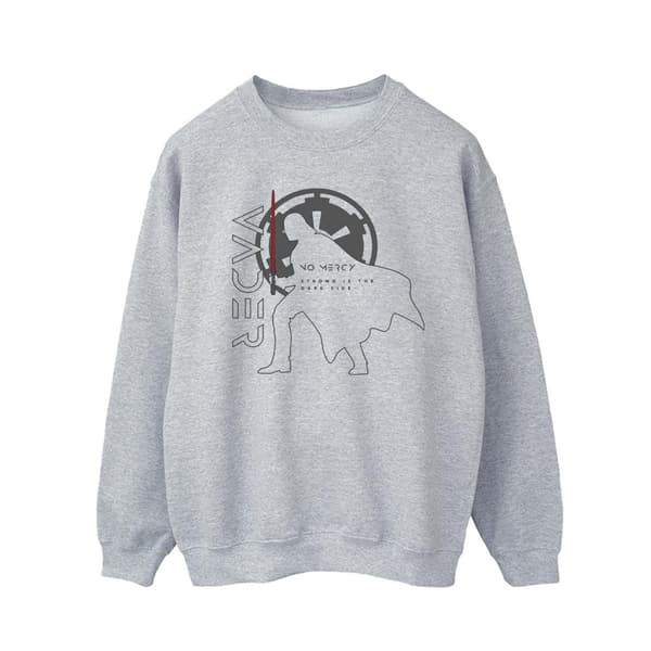 Star Wars: Obi-Wan Kenobi Mens Vader No Mercy Sweatshirt Sports Grey 3XL