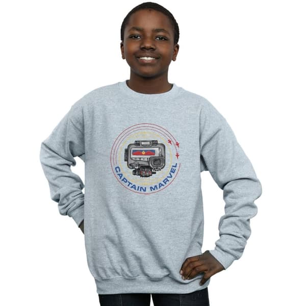 Marvel Boys Captain Marvel Pager Sweatshirt