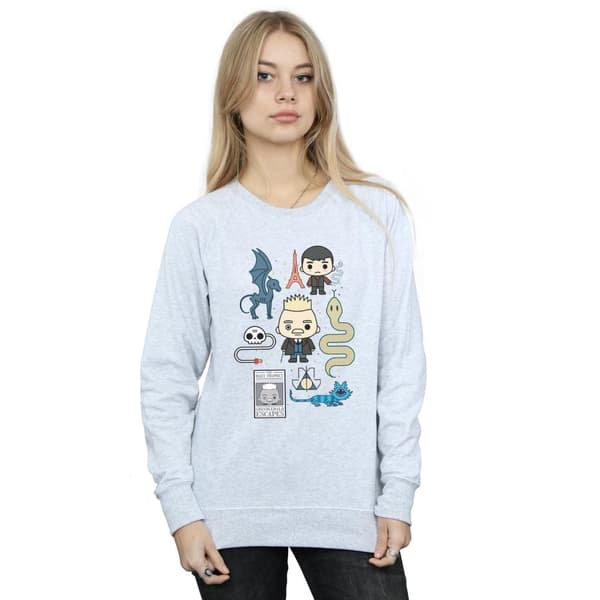 Fantastic Beasts Womens/Ladies Chibi Grindelwald Sweatshirt