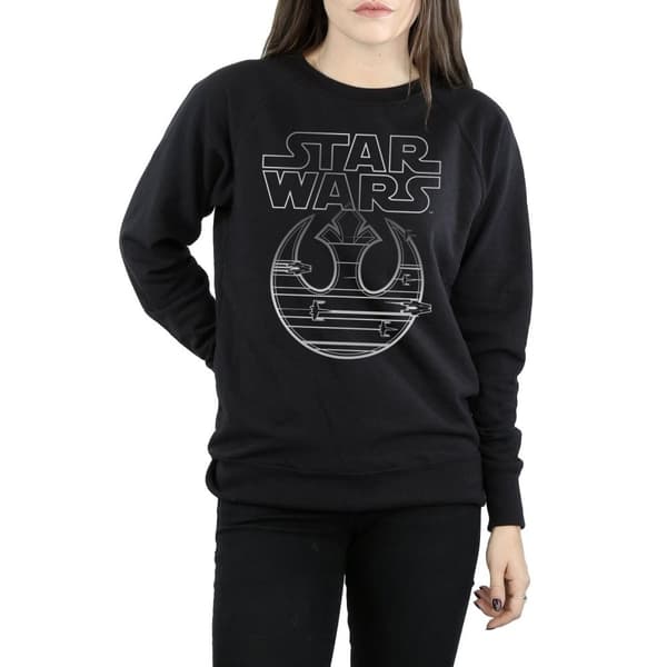 Star Wars Dam/Tjej The Last Jedi Resistance Logo Metallic Sweatshirt