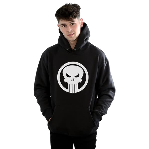 Marvel Mens The Punisher Skull Circle Hoodie