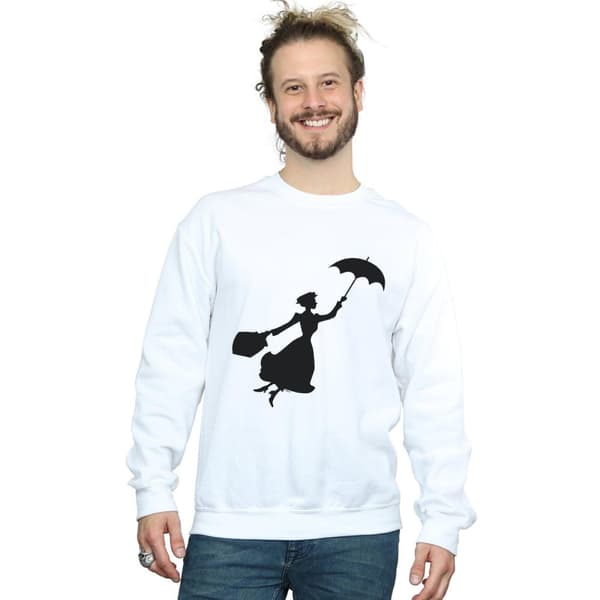 Disney Mens Mary Poppins Flying Silhouette Sweatshirt