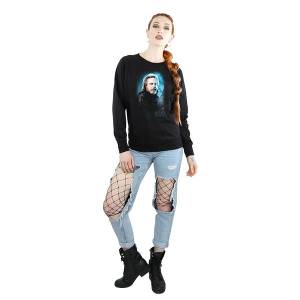 Star Wars Dam/Tjej The Last Jedi Luke Skywalker Sweatshirt med borstad yta