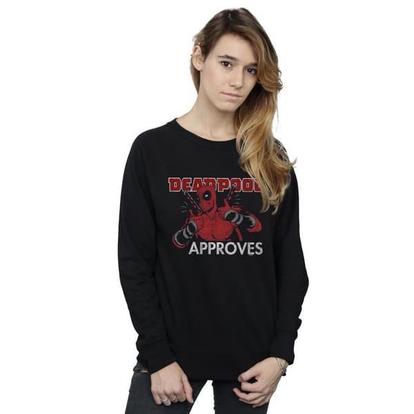 Marvel Dam/Tjej Deadpool Approves Sweatshirt