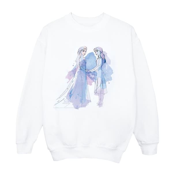 Disney Boys Frozen 2 Elsa Anna Sisters Sketch Sweatshirt White 12-13 Years