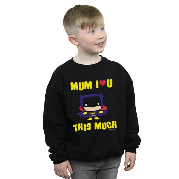 DC Comics Boys Batgirl Mum I Love You This Much Sweatshirt