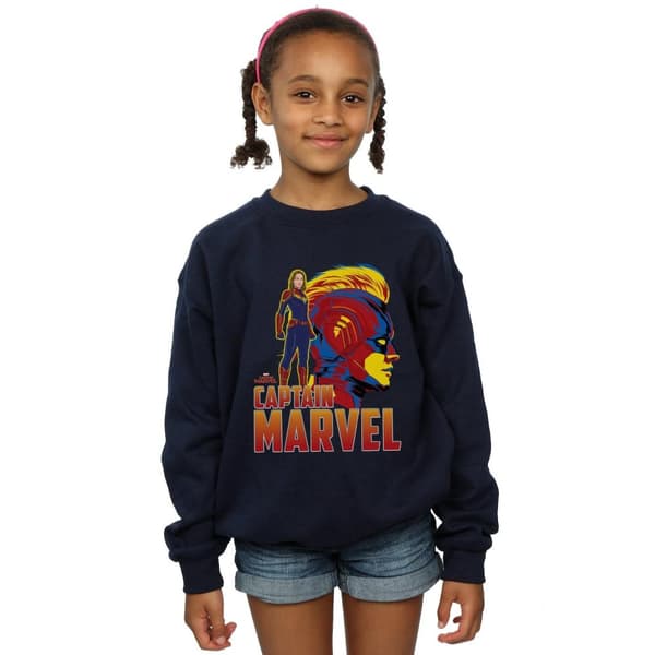 Marvel Sweatshirt med Captain Marvel-figurer för flickor