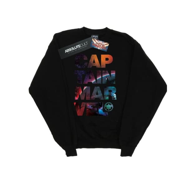 Marvel Sweatshirt med rymdtext från Captain Marvel för flickor