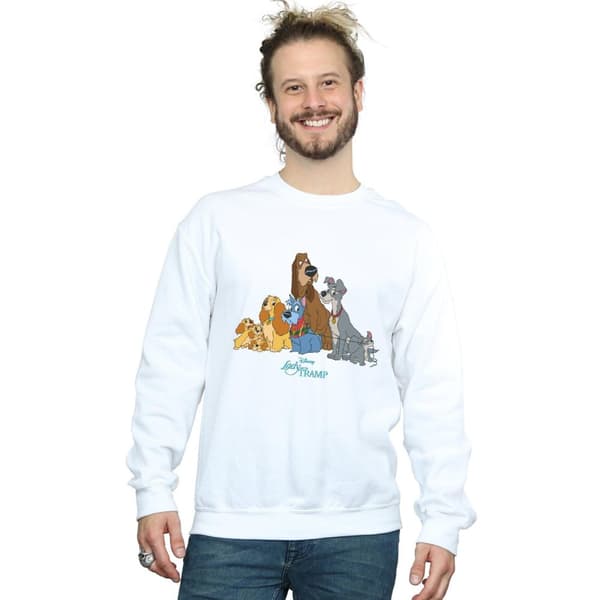 Disney Mens Lady And The Tramp Classic Group Sweatshirt