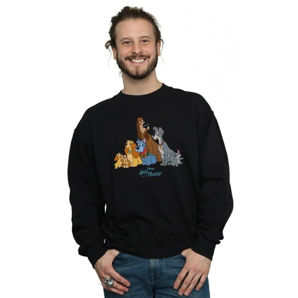 Disney Mens Lady And The Tramp Classic Group Sweatshirt