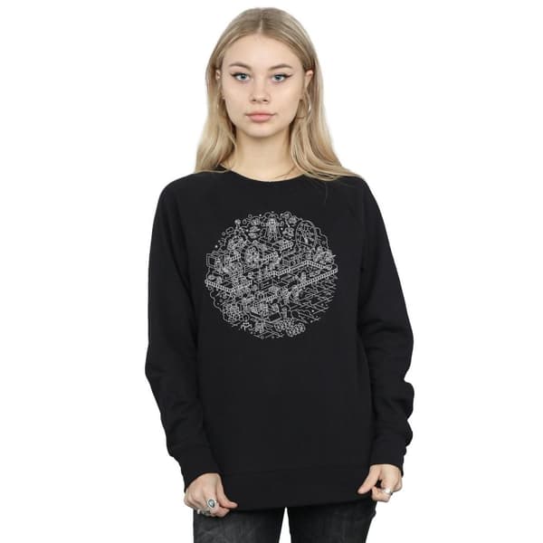 Star Wars Womens/Ladies Christmas Death Star Sweatshirt