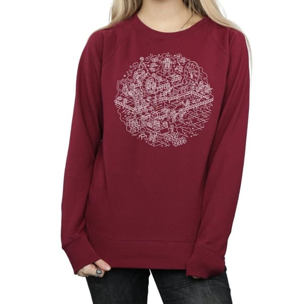 Star Wars Womens/Ladies Christmas Death Star Sweatshirt