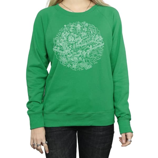 Star Wars Womens/Ladies Christmas Death Star Sweatshirt