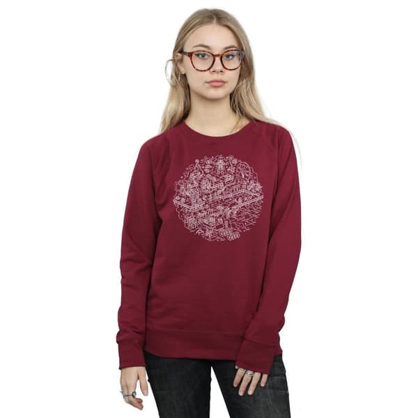 Star Wars Womens/Ladies Christmas Death Star Sweatshirt