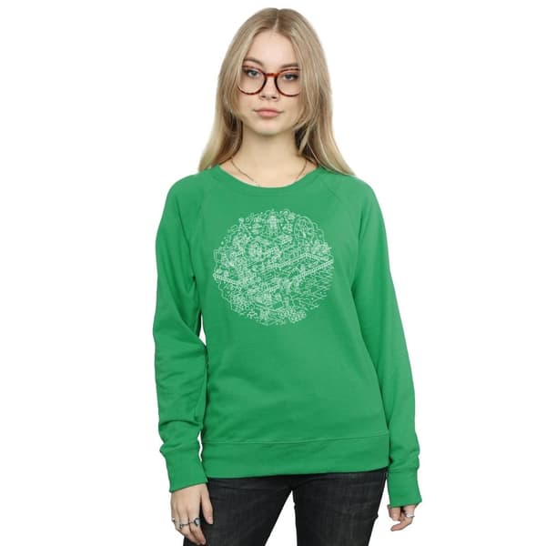 Star Wars Womens/Ladies Christmas Death Star Sweatshirt
