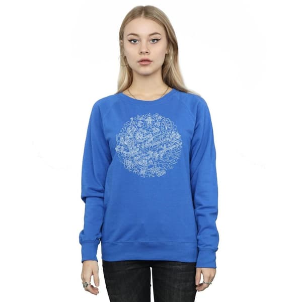 Star Wars Womens/Ladies Christmas Death Star Sweatshirt